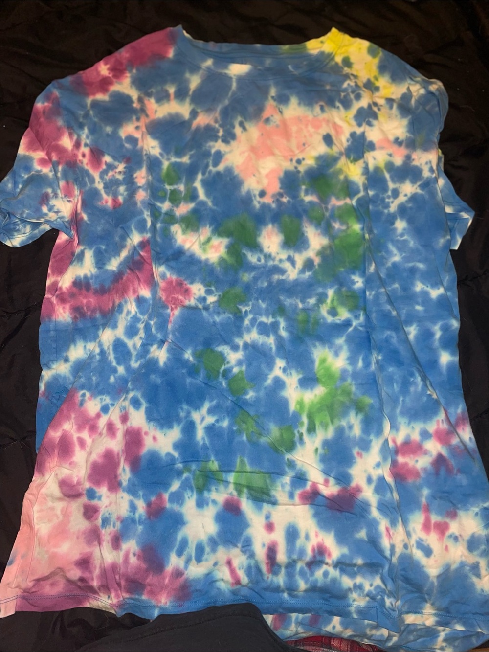 American Eagle Outfitters Tie-Dye Tee — Blue, Pink & Green oversized medium